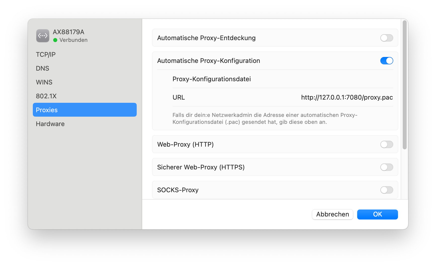 macOS configuration of symfony-cli proxy
